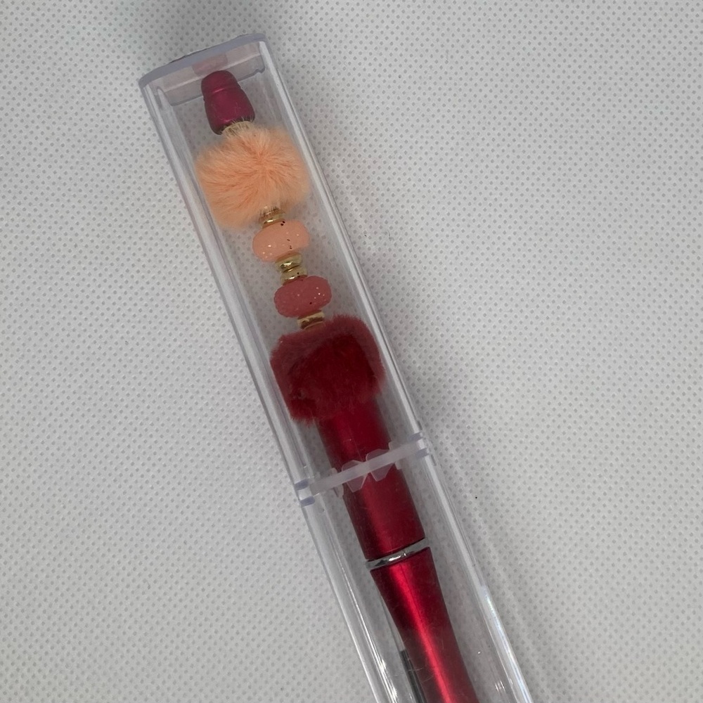 Hand Beaded Pen w/Display Box and Two Ink Refills